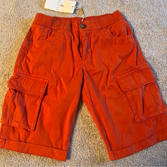 Nwt Gucci Bermuda boy shorts cotton orange/rust color size 12